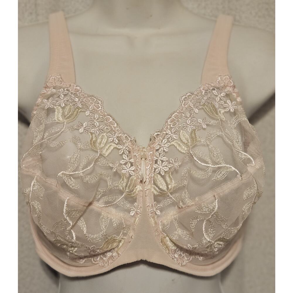 WACOAL 85569 Romantic Inspirations Underwire Full Figure Lt Pink Lace Bra 34 G